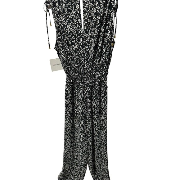 Ellen Tracy Women’s Black Mini Leaf Jumpsuit Size XS NWT - Picture 10 of 16